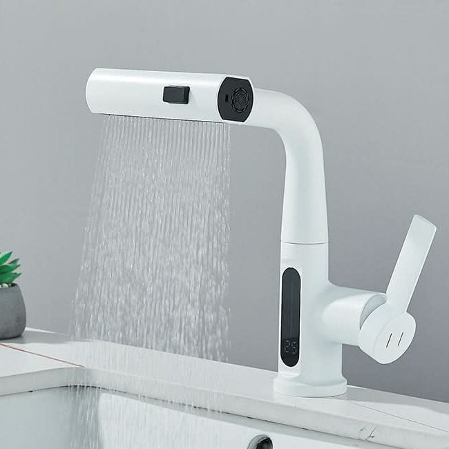 Digitaler Waschtischhahn mit Temperaturanzeige – modern und tropffrei