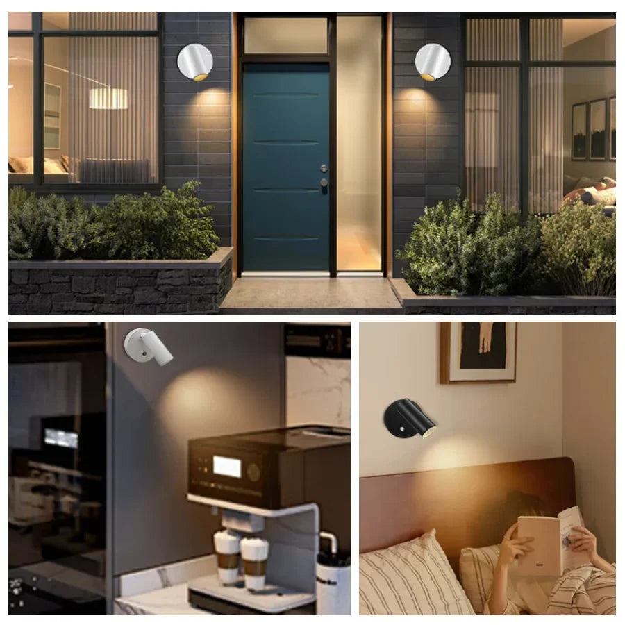 Kabellose LED Wandleuchte Dimmbar Magnetisch 360° Schwenkbar