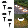 LED Solar Bodenleuchten Set 4 Stück 360° Gartenbeleuchtung wasserdicht