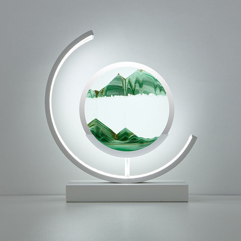 LED Tischlampe mit beweglichem Sand – Drehbare 3D Sandkunst Lampe