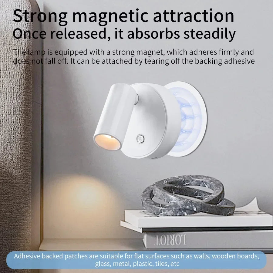 Kabellose LED Wandleuchte Dimmbar Magnetisch 360° Schwenkbar