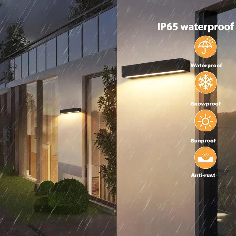 Solar Wandleuchte Außen mit 16 LEDs – Warm- und Kaltweiß