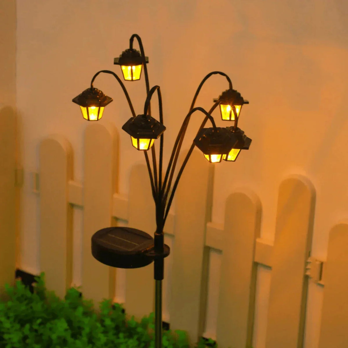 Solar Gartenlaterne Retro Design 6 LED warmweiß IP44 Außenbeleuchtung