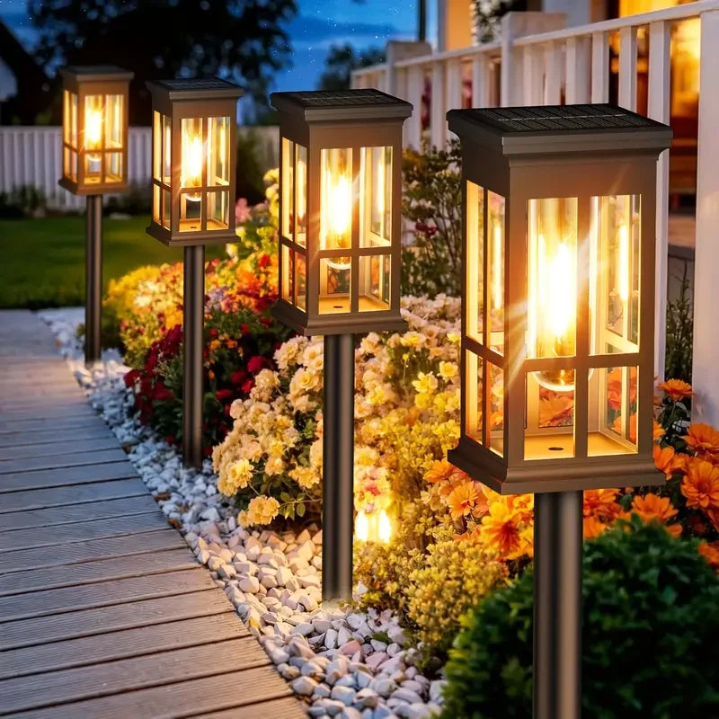 Gartenleuchte Laternen-Design mit Glühfaden-LED – 2er-Set