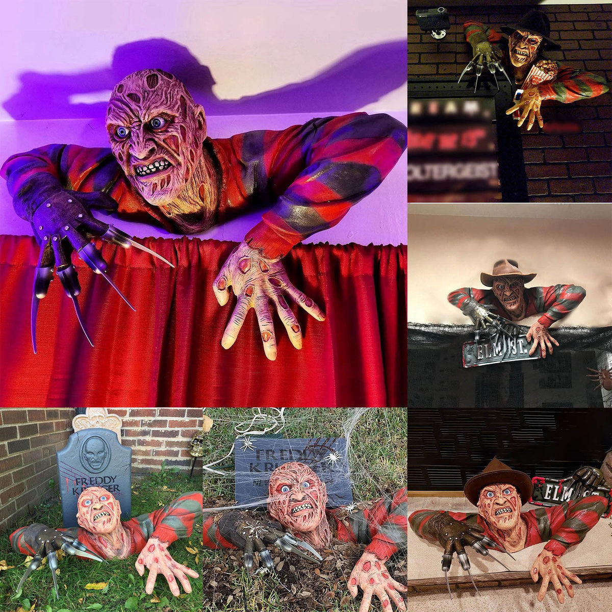 Gruseliger Grabwanderer zum Aufhängen – Halloween Wanddekoration aus Harz