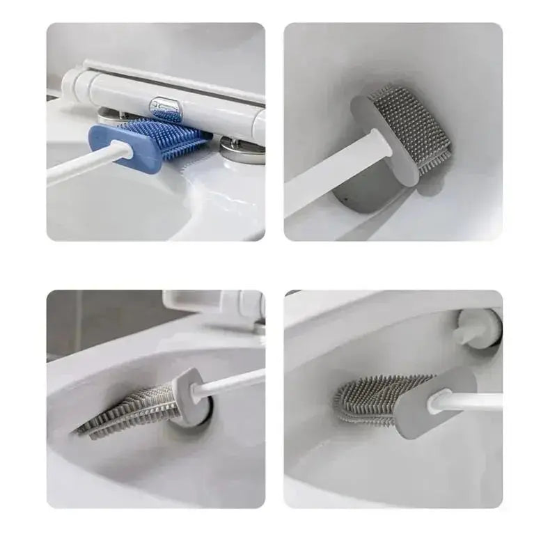 Silikon-WC-Bürste mit Wandhalterung – 2-in-1 antibakteriell