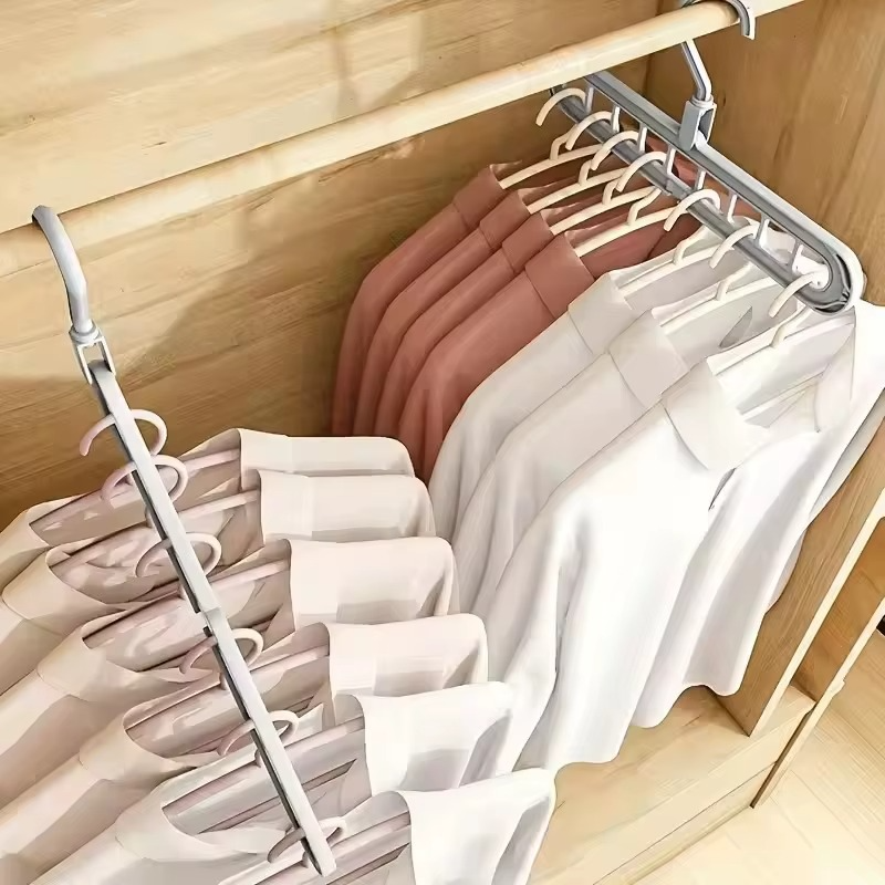 Drehbarer Kleiderbügel 9-Loch Platzsparend Schrankorganisation