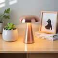 Pilz Tischlampe Retro LED dimmbar kabellos wiederaufladbar