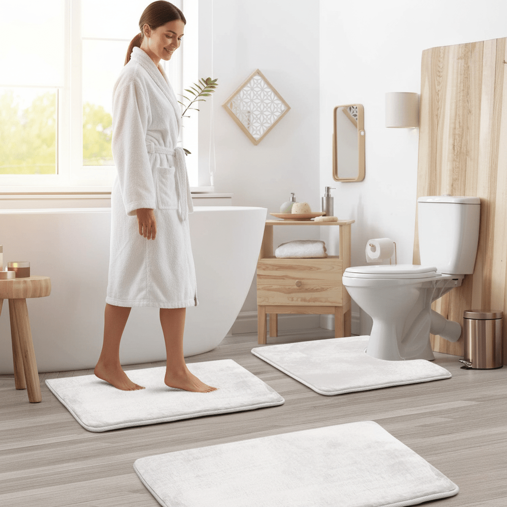 Memory Foam Badezimmermatte Set – extra weich und schnelltrocknend