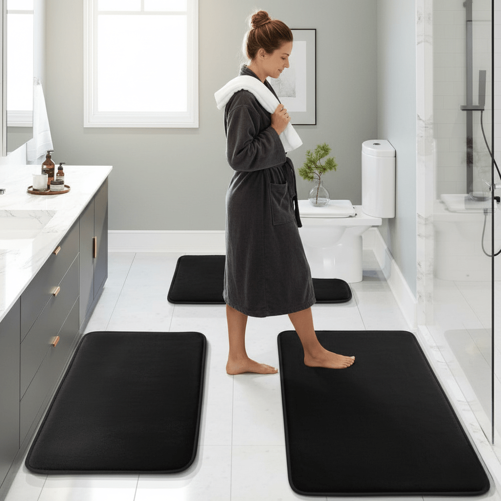 Memory Foam Badezimmermatte Set – extra weich und schnelltrocknend