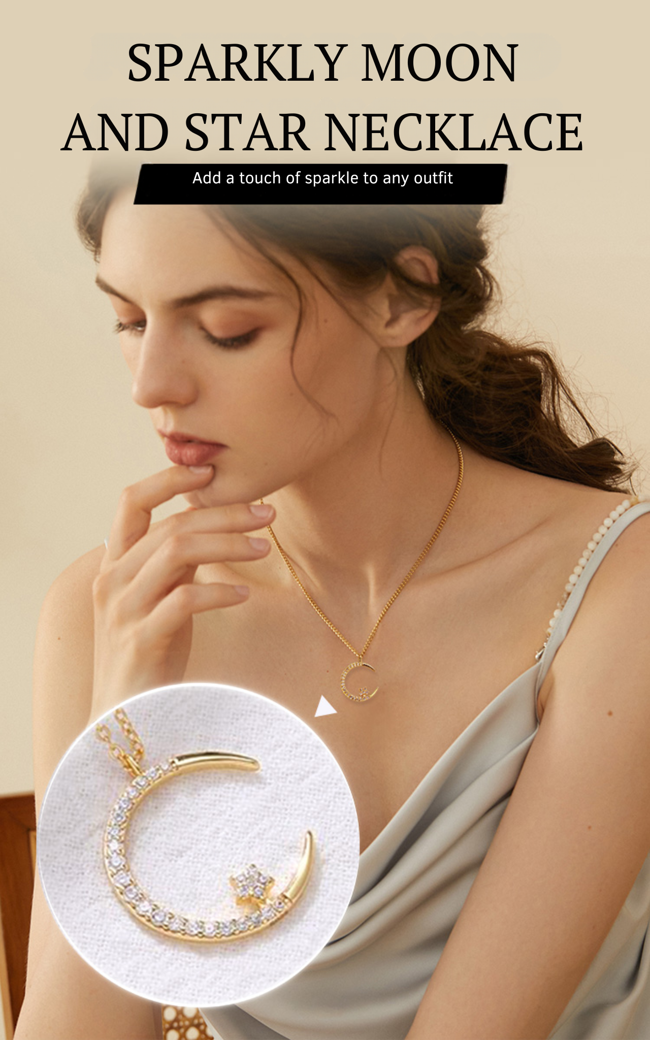 Sterne Mond Schmuck Set - Eleganter Glitzer Schmuck für Damen