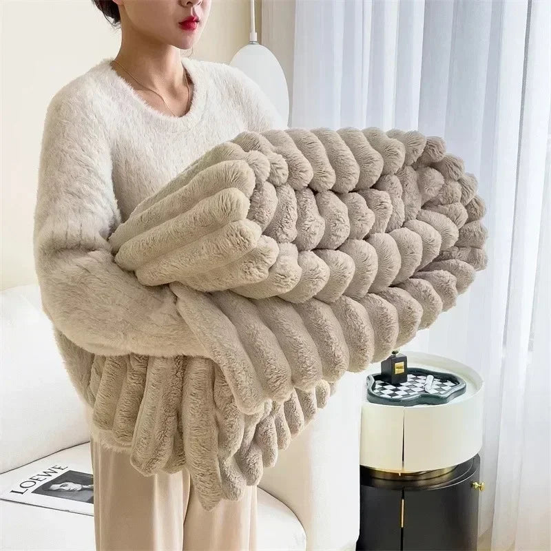 Fleece Decke weich warm – für Sofa, Bett und Freizeit