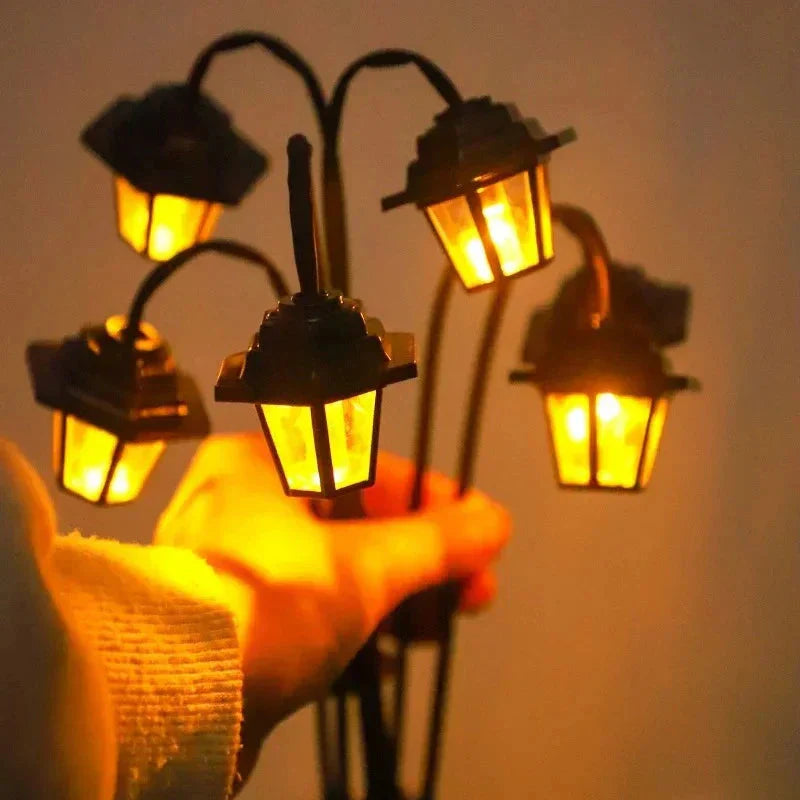 Solar Gartenlaterne Retro Design 6 LED warmweiß IP44 Außenbeleuchtung