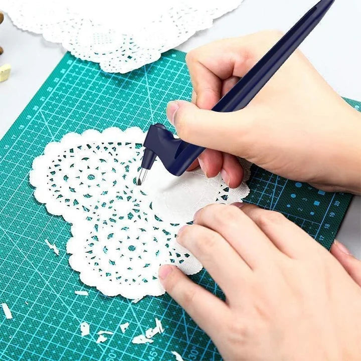 360-Grad Papierschneider - Präzises Bastelmesser für komplexe Formen