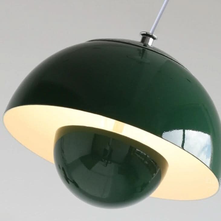 Retro Deckenleuchte aus poliertem Metall im Art-Déco-Stil