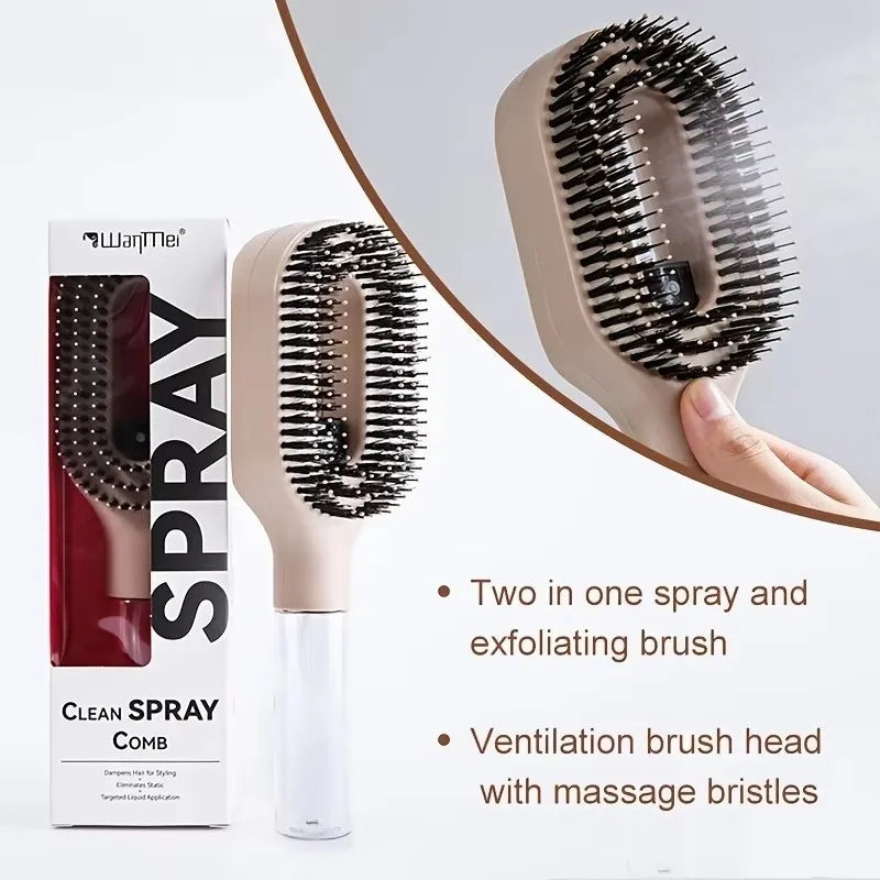 2-in-1 Haarbürste mit Sprühnebel – Sanftes Entwirren & Frizz-Kontrolle