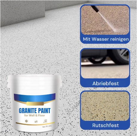 Wasserdichte Granitfarbe für Wände Böden Fliesen - Steinoptik Farbe