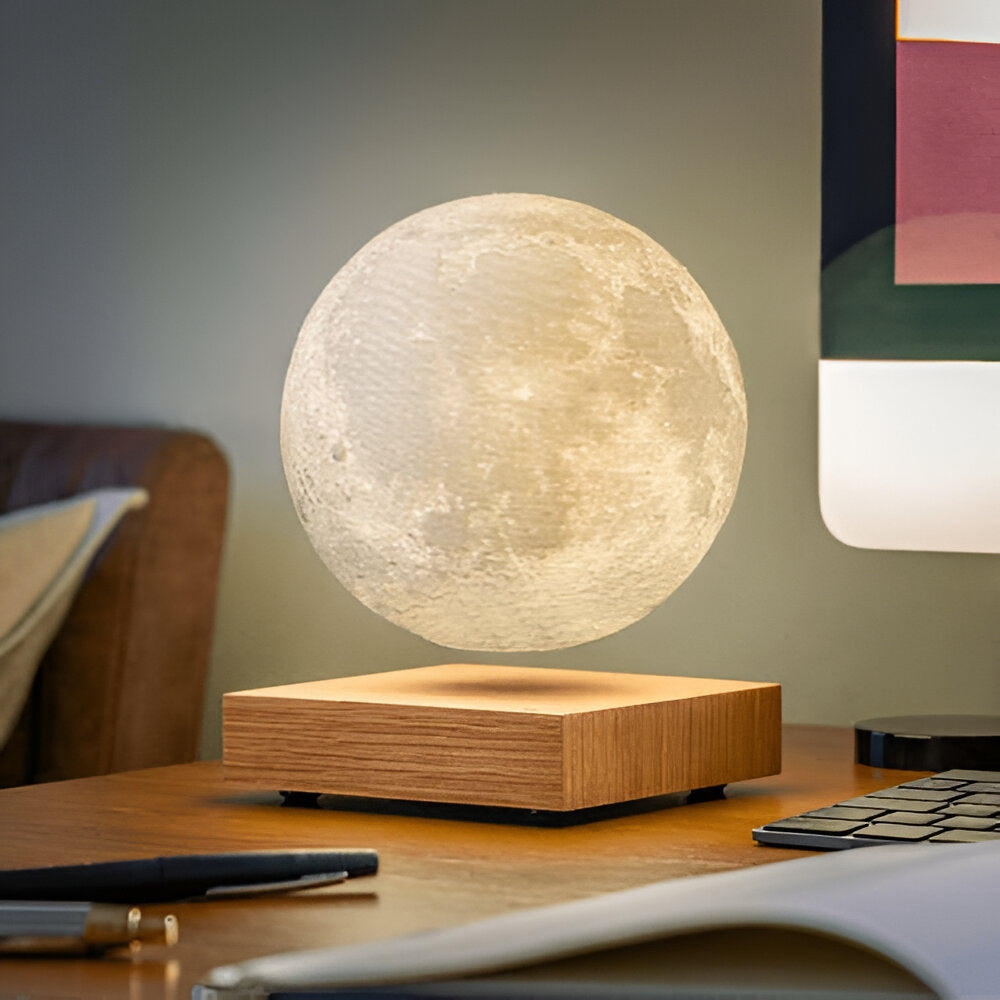 Schwebende Mondlampe mit magnetischer Levitation und Berührungssensor
