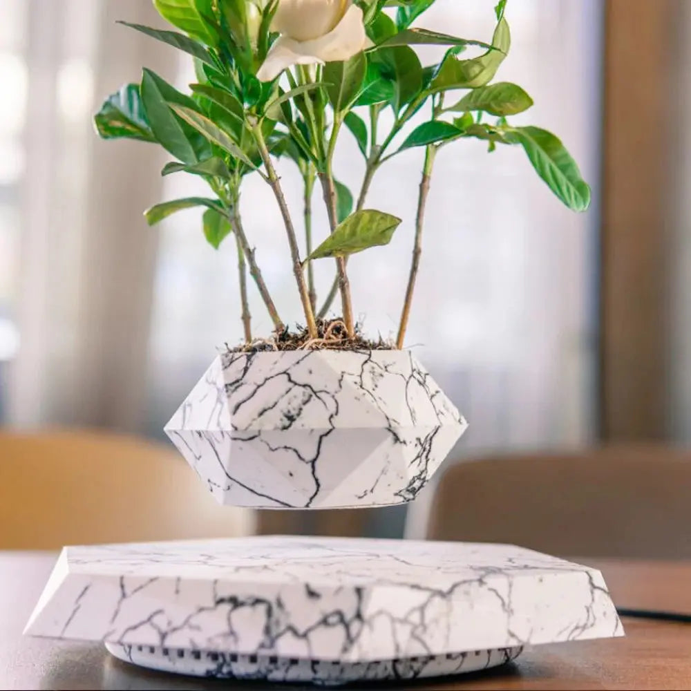 Schwebender Blumentopf 360° drehbar – Magnetischer Pflanzenständer