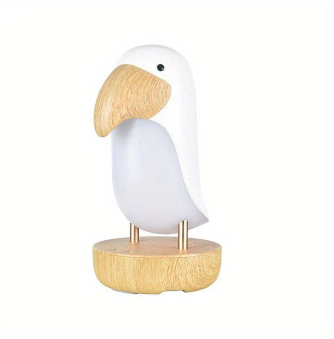 Wiederaufladbare Nachtlampe im Vogel-Design aus Holz