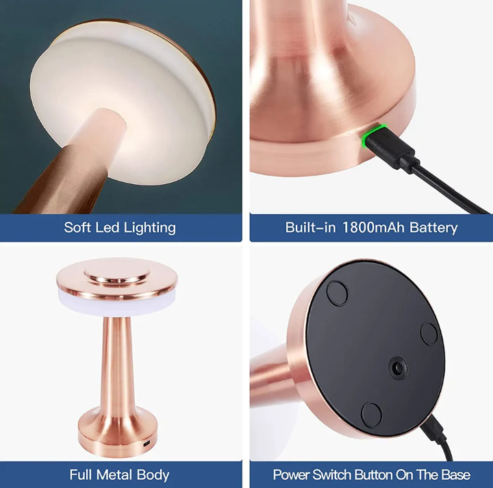 Kabellose LED-Tischleuchte mit dimmbarem Licht – flexibel einsetzbar