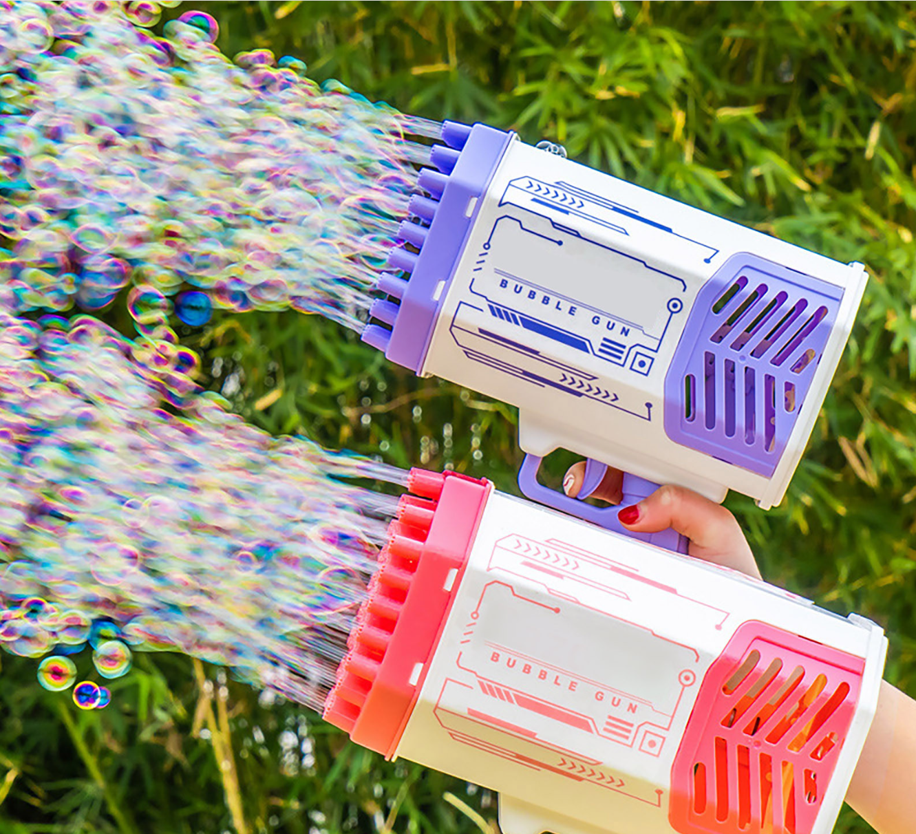 Seifenblasenpistole LED elektrisch wiederaufladbar Kinder Outdoor