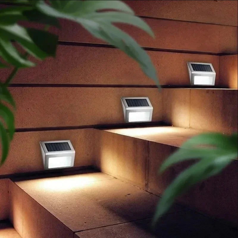 Solar Stufenleuchte Edelstahl – Kabellose LED-Außenbeleuchtung