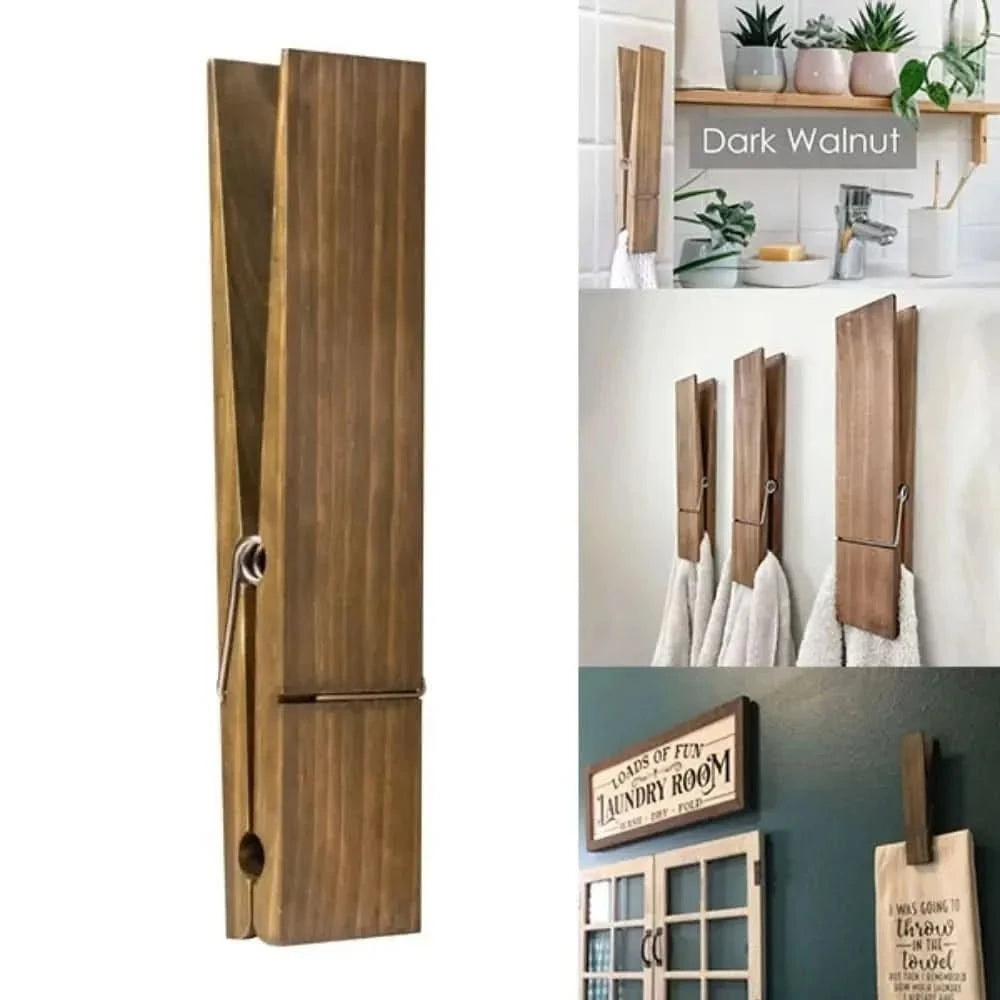 Handtuchhalter aus Holz – Stilvoller Clip für Badezimmer