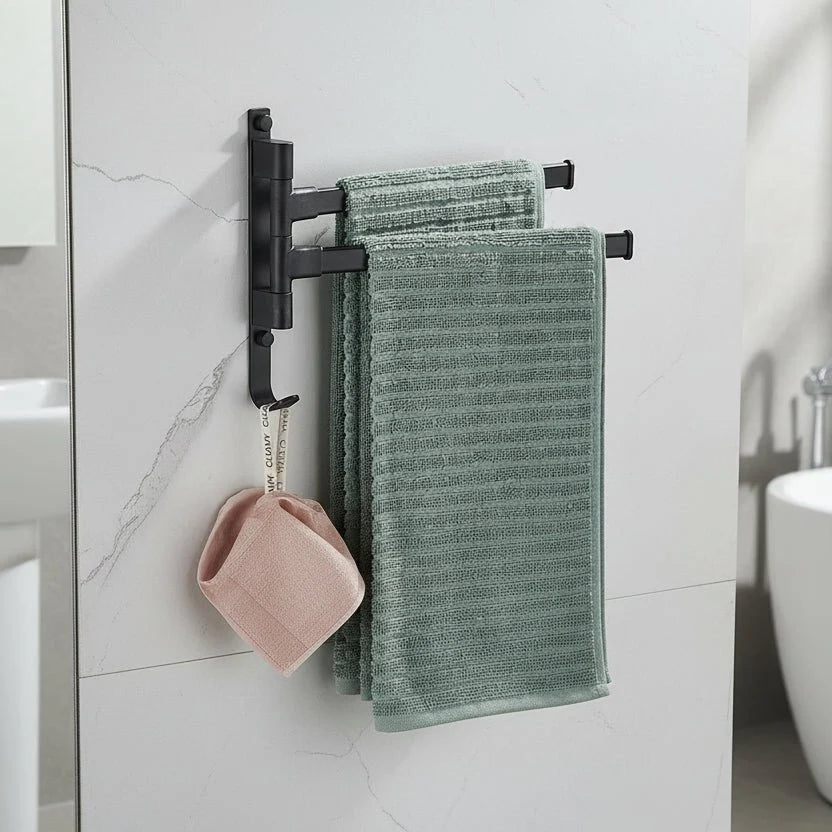Handtuchhalter mit 2 Armen – platzsparend für die Wand