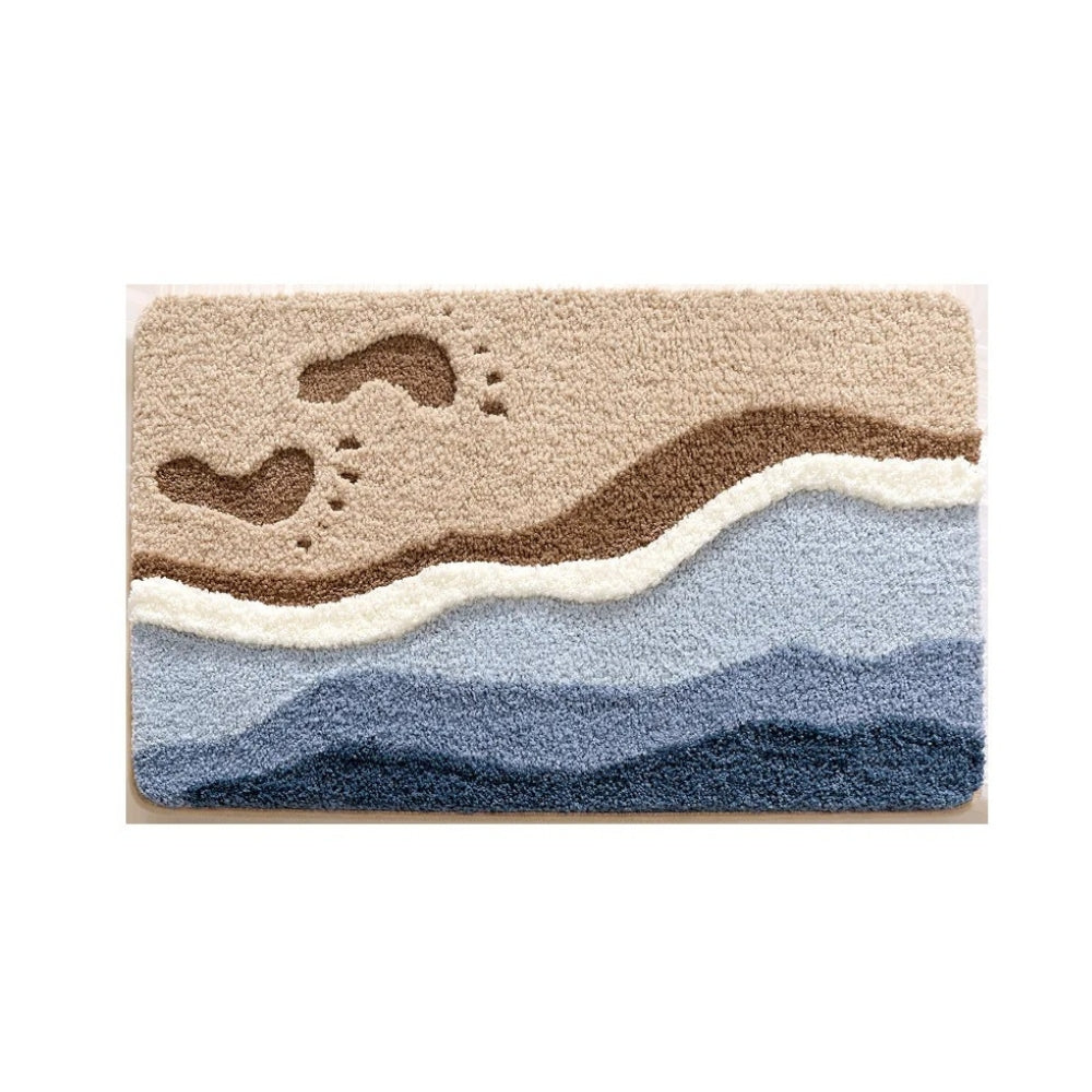 Badematte mit Küstendesign – weich, saugfähig und rutschhemmend