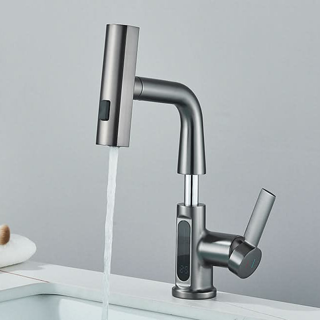 Digitaler Waschtischhahn mit Temperaturanzeige – modern und tropffrei