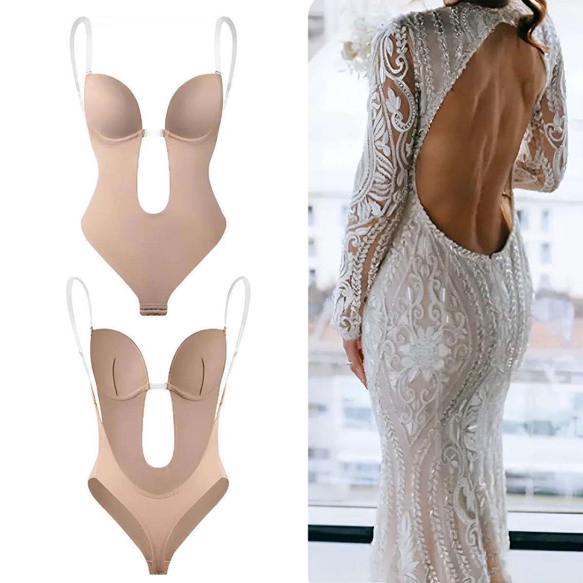 Nahtloser Shapewear BH mit Push-Up-Effekt für Damen