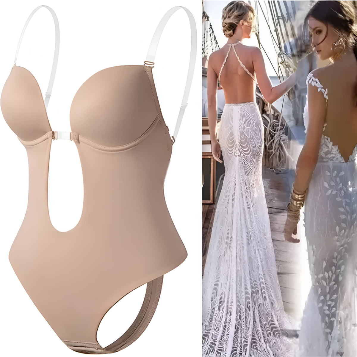 Nahtloser Shapewear BH mit Push-Up-Effekt für Damen