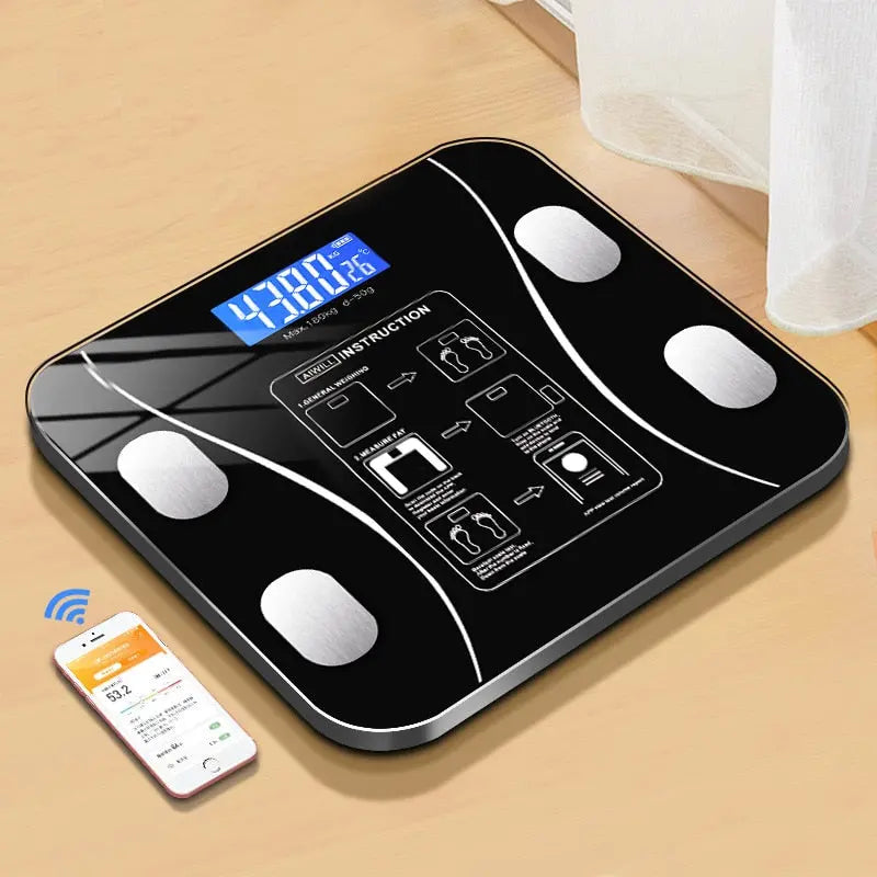 Digitale Körperfettwaage mit Bluetooth App - 11 Messwerte bis 180kg
