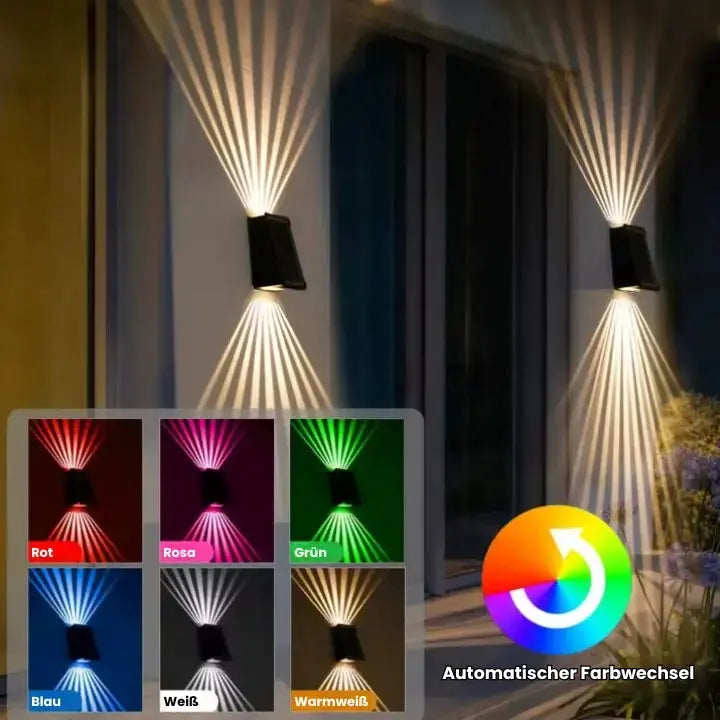 Wandleuchte Außen mit RGB und Warmweiß – Kabellos