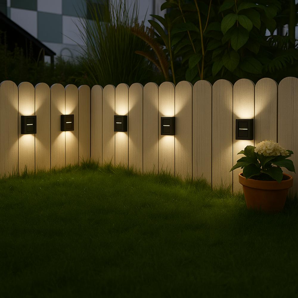 Wandlampe Außen mit warmweißem LED-Licht – 4er-Set