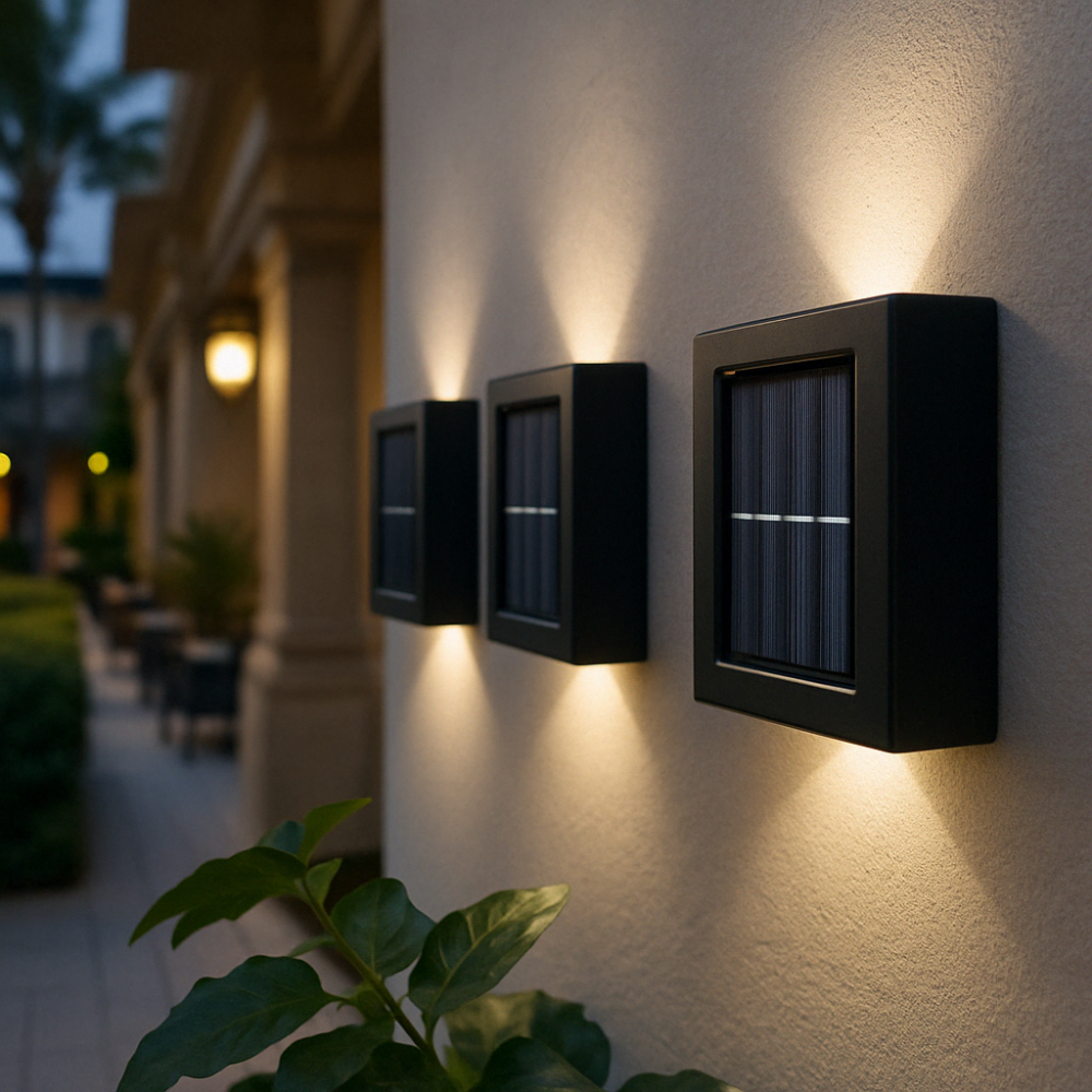 Wandlampe Außen mit warmweißem LED-Licht – 4er-Set
