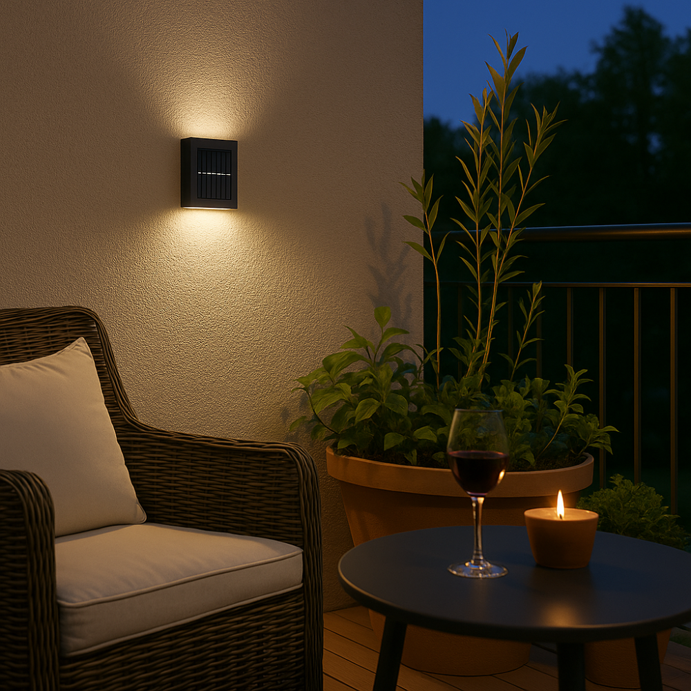 Wandlampe Außen mit warmweißem LED-Licht – 4er-Set