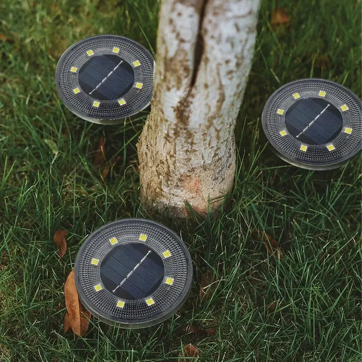 Solar Bodenleuchten Garten 4er Set - LED Wegbeleuchtung wetterfest