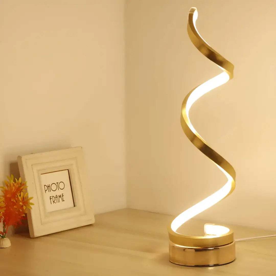 Spiralförmige LED-Tischlampe 19W mit Dimmer – Blendfreies Licht