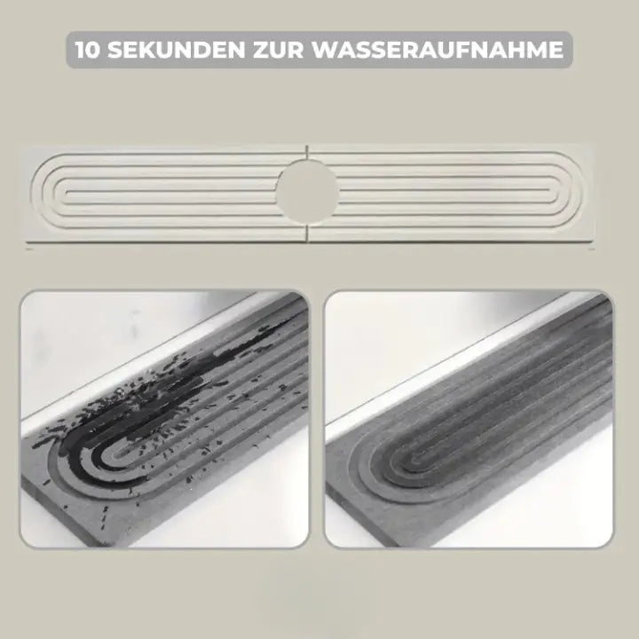 Kieselgur Spülbecken Untersetzer - Wassertropfen Auffangmatte für Küche