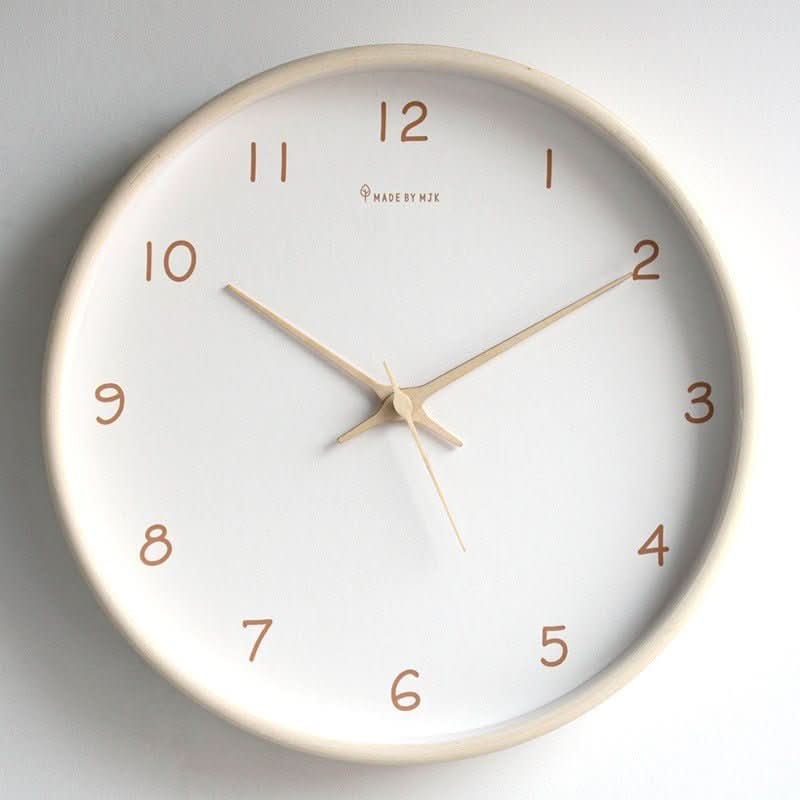 Analoge Holz-Wanduhr mit geräuschlosem Uhrwerk – 25 cm