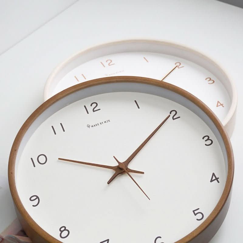 Analoge Holz-Wanduhr mit geräuschlosem Uhrwerk – 25 cm