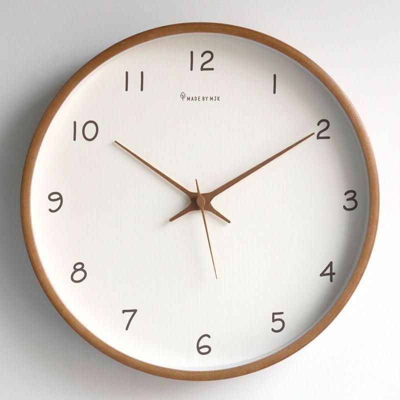 Analoge Holz-Wanduhr mit geräuschlosem Uhrwerk – 25 cm