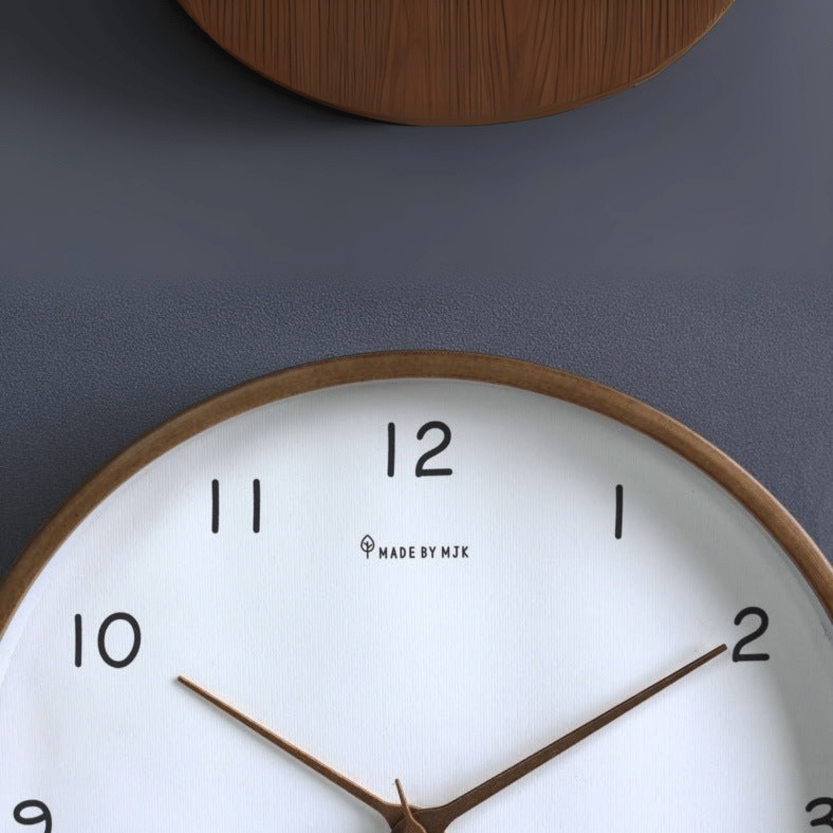 Analoge Holz-Wanduhr mit geräuschlosem Uhrwerk – 25 cm