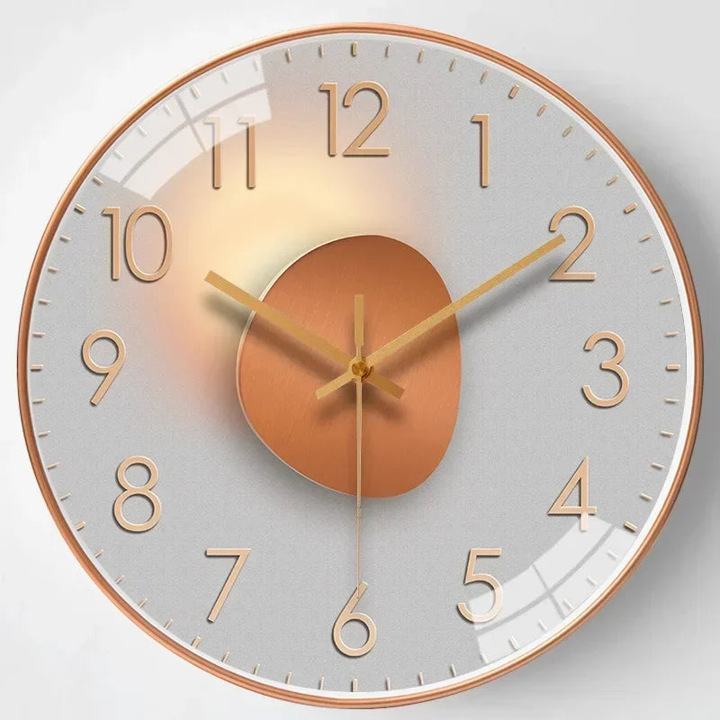 Lautlose Wanduhr mit elegantem Design für Schlafzimmer