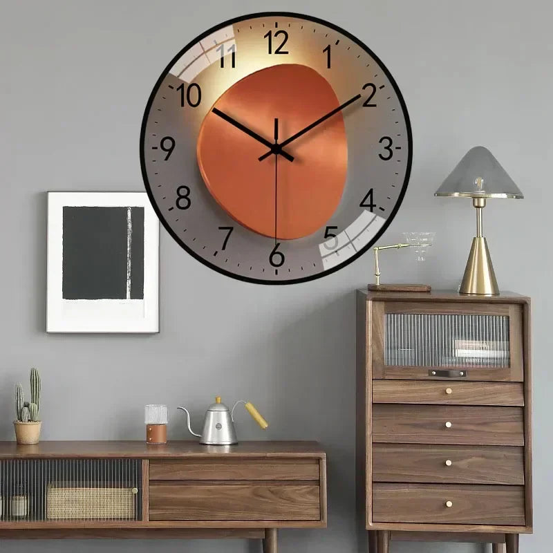 Lautlose Wanduhr mit elegantem Design für Schlafzimmer
