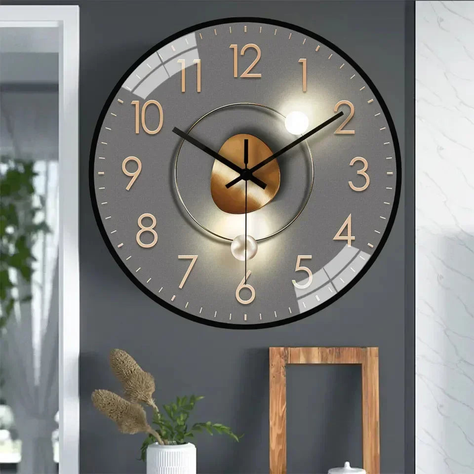 Lautlose Wanduhr mit elegantem Design für Schlafzimmer