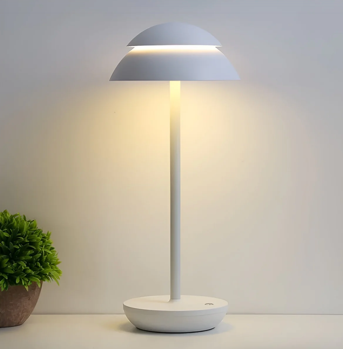 Kabellose Tischleuchte Pilz-Design dimmbar per Touch