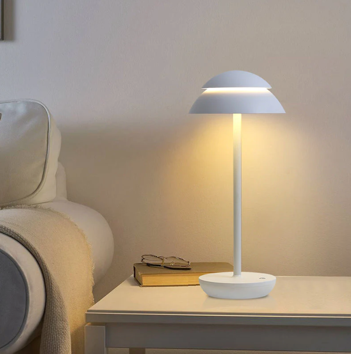 Kabellose Tischleuchte Pilz-Design dimmbar per Touch
